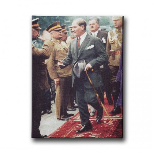 Selamlarken Atatürk Kanvas Tablo
