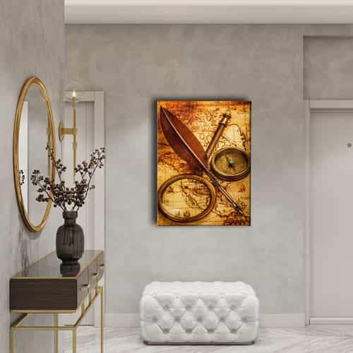 Hazine Haritası Canvas Tablo Hazine Haritası Canvas Tablo
