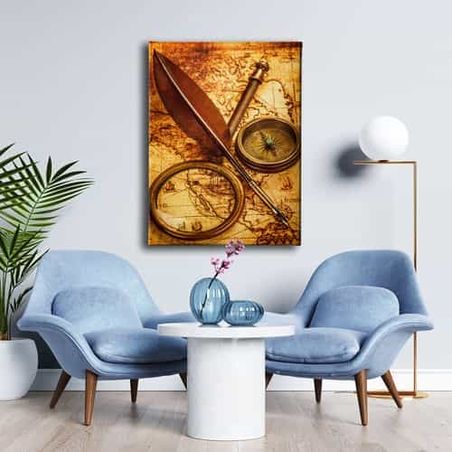 Hazine Haritası Canvas Tablo Hazine Haritası Canvas Tablo