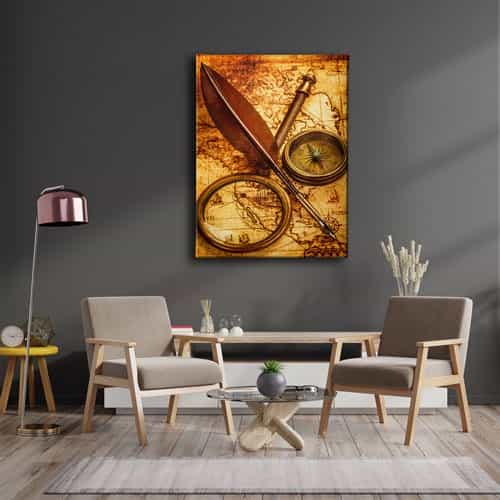 Hazine Haritası Canvas Tablo Hazine Haritası Canvas Tablo