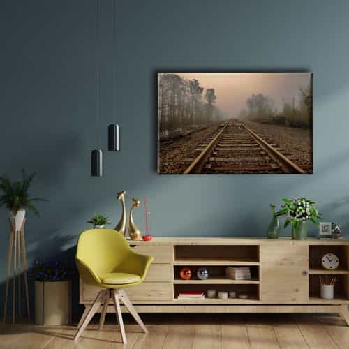 Tren yolu Manzara Tablo Tren yolu Manzara Tablo