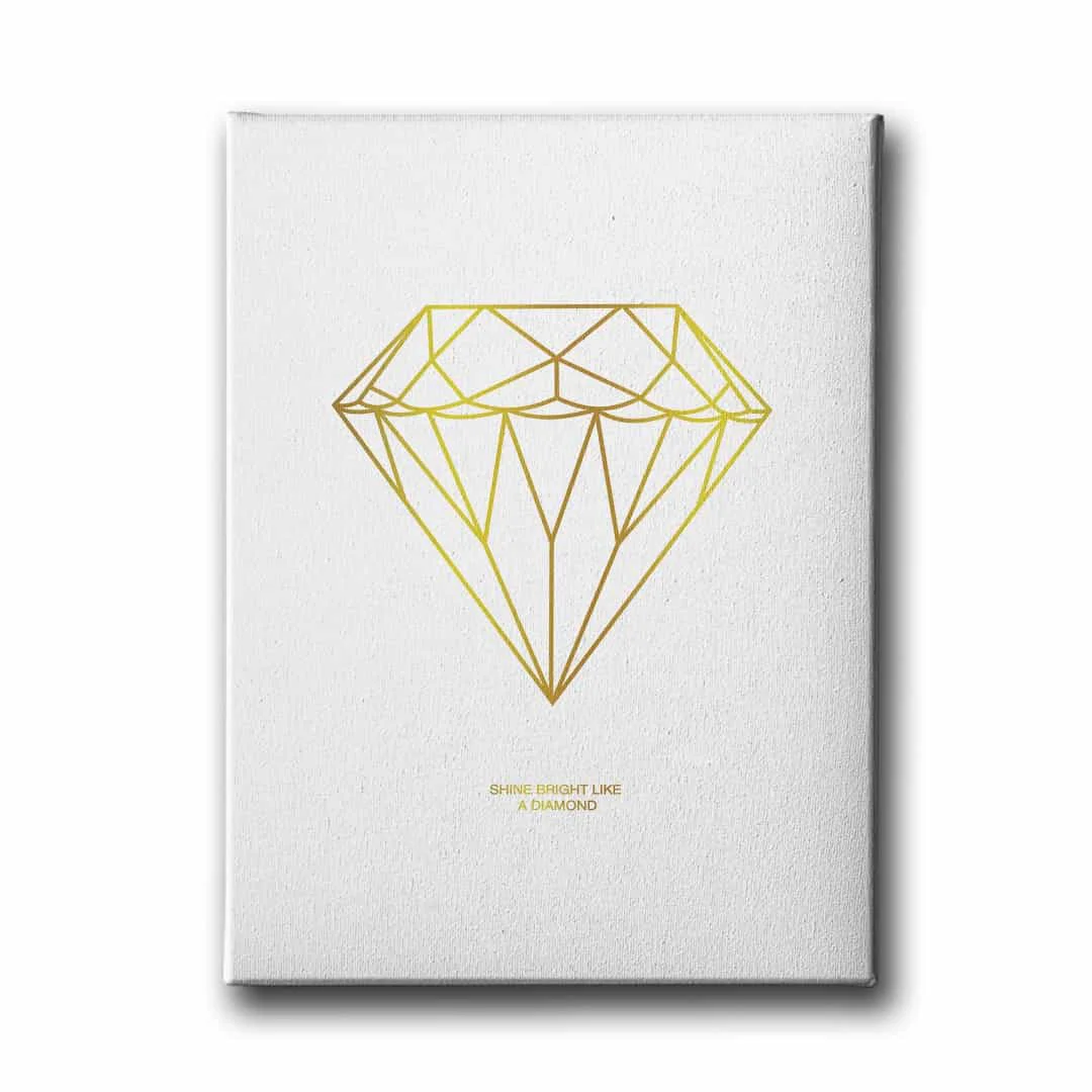 Golden Diamond Canvas Tablo