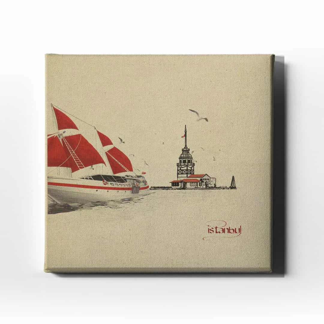 Istanbul Kiz Kulesi  Canvas Tablo