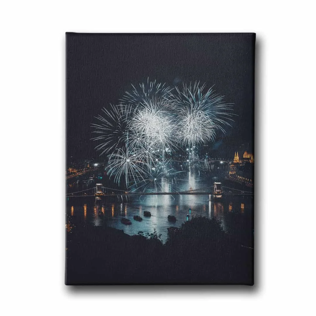 Sehir Havai Fisek Canvas Tablo