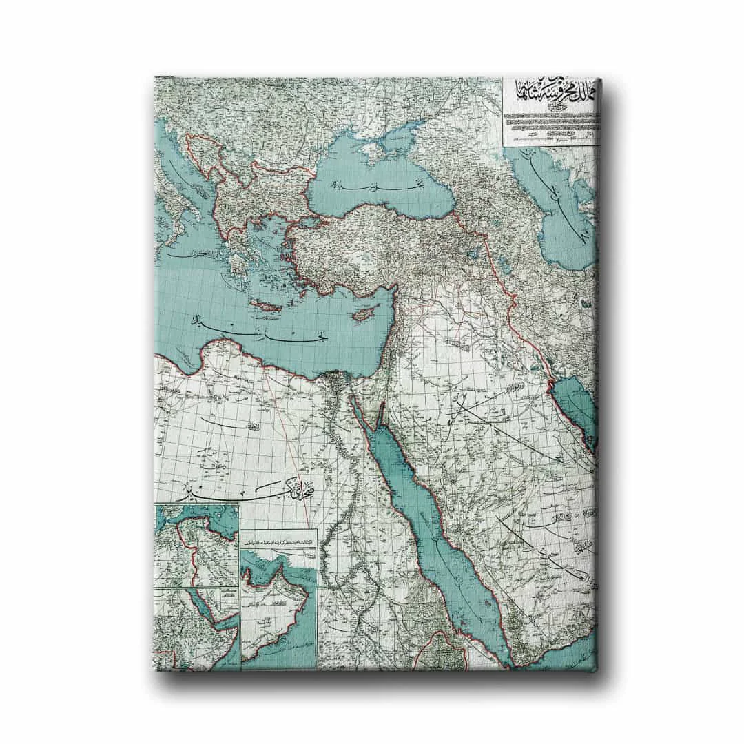 Osmanli Imparatorlugu Haritasi  Canvas Tablo