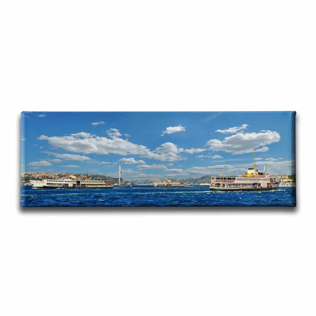 Bogaz Manzara Panoramik Kanvas Tablo