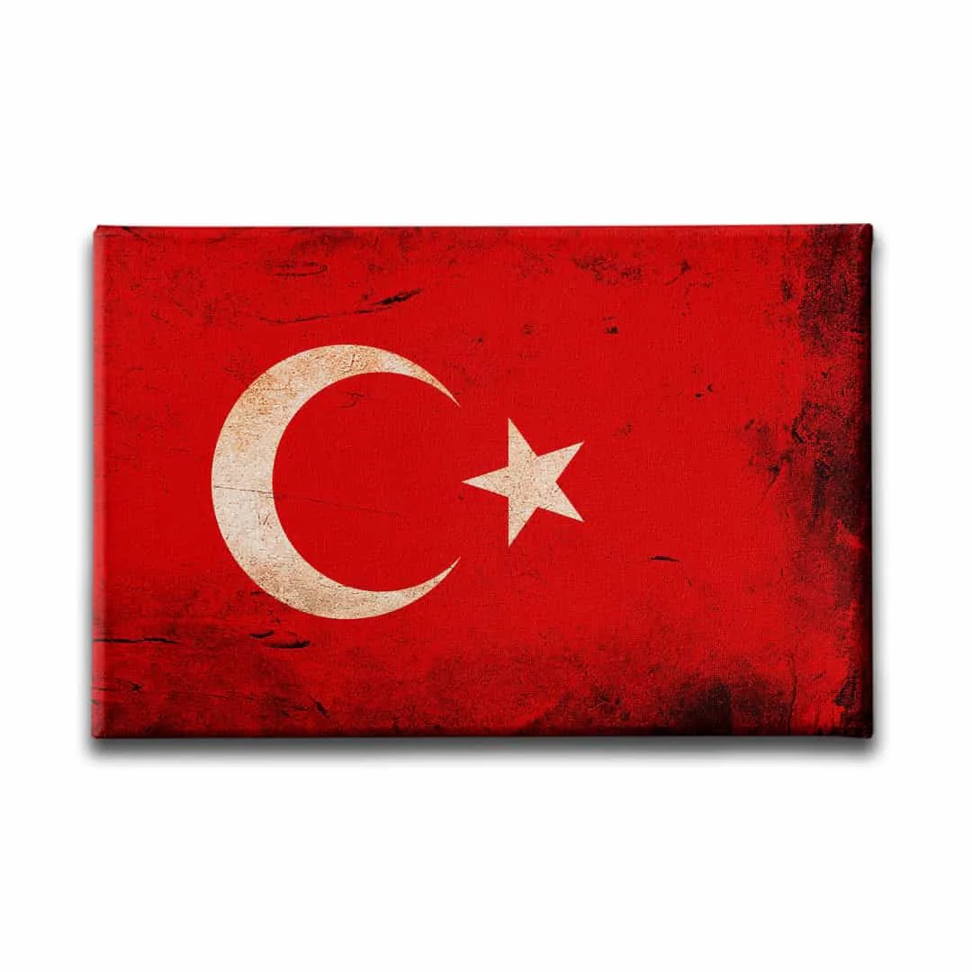 Turk Bayragi Kanvas Tablo